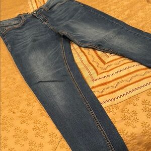 GINGTTO Classic Blue Women's Jeans, tapered leg, cotton blend, 30